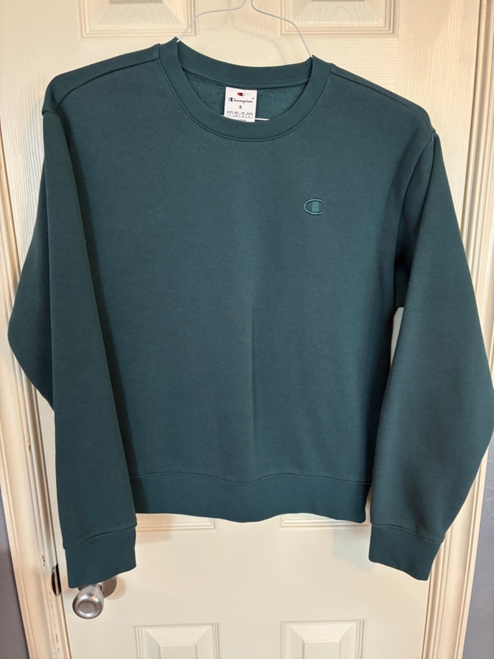 Champion Men's Crewneck Sweatshirt in Teal Green